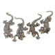 Set de 4 geckos en résine. Collection Reptiles. L 25 cm