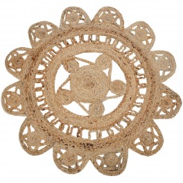 BY SIGRIS Signes Grimalt Tapis en jute rond Décoration maison Diamètre 95 cm