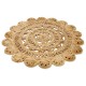 BY SIGRIS Signes Grimalt Tapis en jute rond Décoration maison Diamètre 95 cm