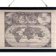 Vidal Regalos - Carte murale en toile antique, Planisphère, L 60 cm, Salle de séjour