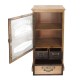 Vidal Regalos Meuble d'appoint vitrine et tiroirs style industriel vintage rétro bois 100 cm