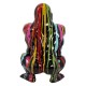 Figurine Gorille Noir, Modèle Pop Art et Coulées de peinture, H 45 cm