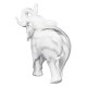 Verre Cadeaux Figurine décorative éléphant blanc effet marbre 22 cm