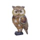 By SIGRIS Figurine Hibou Marron Résine 21 x 10 x 11 cm Décoration Maison Jardin
