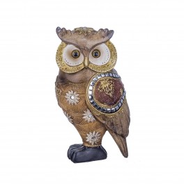 By SIGRIS Figurine Hibou Marron Résine 21 x 10 x 11 cm Décoration Maison Jardin