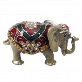 Vidal Cadeaux Boîte décorative éléphant 8 x 3 x 4 cm métal