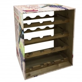 Vidal Regalos Porte-bouteilles pour 16 bouteilles 40 x 56 cm MDF et métal