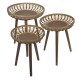 Set 2 Tables Basses en Osier, Collection Nature, Diamètre 54 cm (Grande)