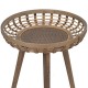 Set 2 Tables Basses en Osier, Collection Nature, Diamètre 54 cm (Grande)