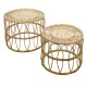 Set 2 Tables Basses en rotin, Collection Nature, Diamètre 60 cm (Grande)