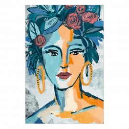 Signes Grimalt By Sigris - Tableau Frida Décoration murale | Carreaux bleus - 92 x 2 x 62 cm