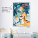 Signes Grimalt By Sigris - Tableau Frida Décoration murale | Carreaux bleus - 92 x 2 x 62 cm
