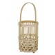 Lanterne Photophore en Bambou, Collection Vases et Bougeoirs, Marron, 22 x 22 x 33,5 cm