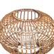 Lanterne Photophore Rond sur Pied en jonc, Collection Vase et Bougeoir, 26 x 26 x 20 cm