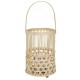 Lanterne Photophore en Bambou, Collection Vases et Bougeoirs, Marron, 27 x 27 x 39 cm