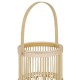 Lanterne Photophore en Bambou, Collection Vases et Bougeoirs, Marron, 22 x 22 x 33,5 cm