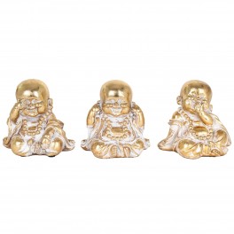 Signes Grimalt by SIGRIS Lot de 3 figurines en résine doré pour jardin en résine