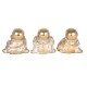 Signes Grimalt by SIGRIS Lot de 3 figurines en résine doré pour jardin en résine