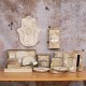 ORIGEN Déco murale Porte-Bonheur : Silhouette Main de Fatima en bois, Collection Bohème Chic, H 46 cm