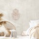 ORIGEN Déco murale Porte-Bonheur : Silhouette Main de Fatima en bois, Collection Bohème Chic, H 46 cm