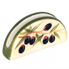 BY SIGRIS Signes Grimalt Porte-serviettes avec olives de cuisine Blanc 8 x 3 x 14 cm