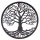 ORIGEN Déco murale fer : Arbre de vie et Design circulaire, Modèle Anthracite, Diamètre 30 cm