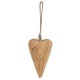 Origen Home Decor Coeur avec clé Décoration | Pendentifs Marron - 16 x 3 x 10 cm