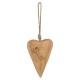 Origen Home Decor Coeur avec clé Décoration | Pendentifs Marron - 16 x 3 x 10 cm
