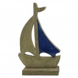 SIGNES GRIMALT Origine Home Decor Bateau en bois marin | Modélisme de bateaux marron - 30 x 18 x 5 cm