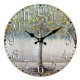 BY SIGRIS Origen Home Decor Horloge arbre Horloge ronde Gris 34 x 34 x 4 cm