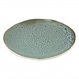 Plateau Corbeille en céramique, Centre de Table ou Vide Poche décoratif, Aspect grès en Tons Gris, Longueur 26 cm