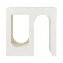 SIGNES GRIMALT Meuble Console Design Contemporain, Collection Argos, Médium Blanc, 80 x 80 x 38