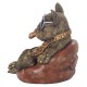 SIGNES GRIMALT Figurine Chien Bouledogue Impresario, Lunettes, Cigare et Chaine en Or, Hauteur 20 cm