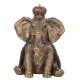 SIGNES GRIMALT Grande Figurine Eléphant Assis en Costume Royal, Finition réaliste et Hauteur 38 cm