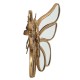 SIGNES GRIMALT Papillon murale rétro chic, multiples miroirs et structure doré élégante, longueur 26 cm