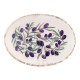 Assiette Plat de service ovale en faïence, Effet vieilli et Modèle Olives de Provence, longueur 25 cm
