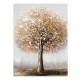 SIGNES GRIMALT Tableau peint, arbre de vie aux couleur d'automne, marron, bleu et orange, 40 x 30 cm