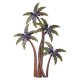 SIGNES GRIMALT Silhouette murale en métal, quatre palmiers et cocotiers colorés, hauteur 78 cm