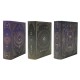 SIGNES GRIMALT Set 3 Boites livres en bois MDF et polyester, Motif Esotérisme et mysticisme 3 modèles, hauteur 17 cm