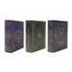 SIGNES GRIMALT Set 3 Boites livres en bois MDF et polyester, Motif Esotérisme et mysticisme 3 modèles, hauteur 17 cm