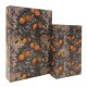 SIGNES GRIMALT Set 2 Boites livres en bois MDF et polyester, Motif Verger et Citrons abondants, hauteur 27 cm (Grande)
