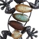 SIGNES GRIMALT Gecko 100% métal intérieur et extérieur maison, Collection Bstone, tons marrons et gris