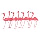 SIGNES GRIMALT Silhouette murale Ribambelle de flamants roses en défilé, 100% métal, 100% rose et longueur XL 118 cm