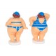 SIGNES GRIMALT Figurine Bord de Mer : Set 2 baigneuses Rondes et Tongs, Hauteur 8 cm