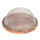 Plateau à fromages en Bois d'olivier avec Cloche en métal, diamètre 21 cm