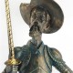 Figurine Don Quichotte de pied avec lance résine Bronze. 57 x 14 x 11 cm