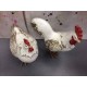 SGRIMALT Set Deux pièces : Duo Poules & Coq Charmants Taille 3, Hauteur 16 cm