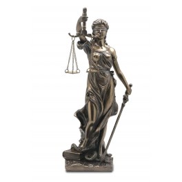 G&S Sculpture en Résine, Effet Bronze : Thémis & La Justice 3, H 20 cm