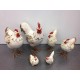 SGRIMALT Set Deux pièces : Duo Poules & Coq Charmants Taille 3, Hauteur 16 cm