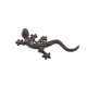 Gecko en Fonte à Poser, Style Rustique et Longueur 23 cm